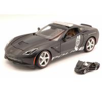 Corvette Stingray 2014 Safety Service and Security Matt Black 1:18 Model MAISTO
