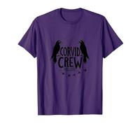 Corvid Crew Over Dude Crew Raven Lovers Squad T-Shirt, Men, Purple, Medium