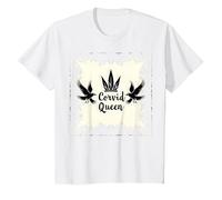 Corvid Queen: Mystic Raven Royalty for Nature Lovers T-Shirt, Kids, White, 2 Years