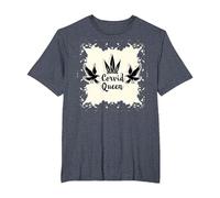 Corvid Queen: Mystic Raven Royalty for Nature Lovers T-Shirt, Men's Big and Tall, Heather Blue, 4X Tall