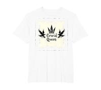 Corvid Queen: Mystic Raven Royalty for Nature Lovers T-Shirt, Men's Big and Tall, White, 4X Tall