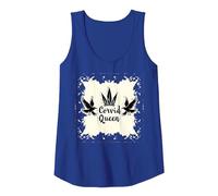 Corvid Queen: Mystic Raven Royalty for Nature Lovers Tank Top, Women, Royal Blue, S