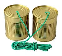 Corvus Tin Can Phone Kit - Two Metal Cans (73 x 83 mm), 4M String - Phone Kit - Little Kid, Big Kid
