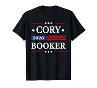 Cory Booker 2028 For President Booker 2028 American Flag T-Shirt