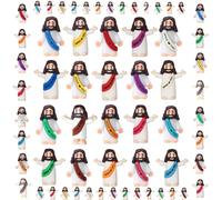 Corzeergi 300 Pcs Little Jesus Figures, Mini Jesus Figurines in Bulk, Small Jesus Loves You Figures, Miniature Jesus Resin to Hide, Pocket Gifts
