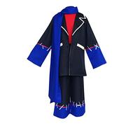 Cos-Animefly Sans Cosplay Game Undertale Cosplay Costume Blue Uniform Suit Scarf Lining Coat Pant Halloween Party