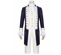 Cos-Love Adult George Washington Thomas Jefferson James Madison Alexander Hamilton Costume Cosplay for Men - Blue - X-Small/Small