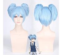 COS Wig Assassination Classroom Chaotian Nagisa Blue Tiger Mouth Clip Anime Wig 417