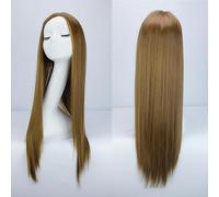 Cos Wig Women'S Long Straight Hair Middle Parted Bangs Wig Set Super Long Hair High Temperature Wire