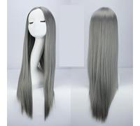 Cos Wig Women'S Long Straight Hair Middle Parted Bangs Wig Set Super Long Hair High Temperature Wire