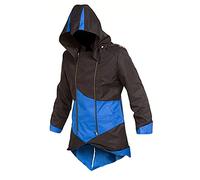 Cos2be Hoodie Jacket Coat, Black&blue, L