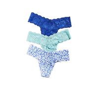 Cosabella womens Never Say Never Solid, Printed, Mix Low Rise Cutie Thong 3 Pack, Cieloleo Mare Blcap, One size