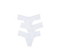 Cosabella Women's NSN 3 Pack Lr Thong Panties, White/White/White, One Size (Pack of 3)