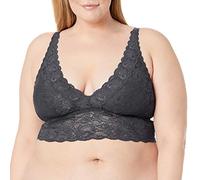 Cosabella Women's Plus Size Say Never Extended Plungie Longline Bralette, Anthracite, 3X