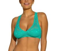 Cosabella Women's Say Never Racie Racerback Bralette Bra, Semi-Sheer, Addy Green, L