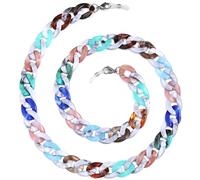 Cosace Acrylic Glasses Chain for Women Eye Glasses Holders Around Neck Eyeglass Chain Sunglasses Strap Glasses Lanyard, Bluemixcolor, 27 inches