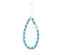 Cosace Beaded Phone Strap Chain Butterfly Wristlet Cute Bag Charm Y2k Keychain Cell Phone Lanyards for Women, Glass, No Gemstone