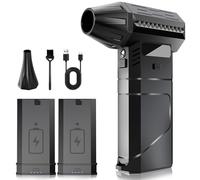 COSANO F3 Electric Air Duster with 2 Magazine-Style Batteries, 220g+ Strong Airflow, 2 Magnetic Nozzles, 3-Speed Cordless Blower with LED, Electric Inflator, Keyboard Duster for PC, Car & Electronics