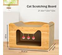 Cosas Para Gatos Even A Scratching Post Is A Cat Nest, Wooden Cat House Free Bell Ball When Ordering ， Cat Scratch Toys Cat Houses For Indoor Cats