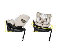COSATTO All in All Extra i-Size 360° Spin Rotating Car Seat - 360° Swivel, Group 0+123, 0-36 kg, 0-12years, ISOFIX, ERF, Exclusive Anti-Escape System (Whisper)