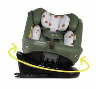 Cosatto Get Set Grow iSize Car Seat - 360 Rotating Swivel Spin - Group 0+123, 0-36 kg, 0-12years, ISOFIX, Top Tether, Extended Rear Facing, Exclusive Anti Escape System Included (Hoglet)