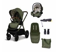 Cosatto Giggle 4-2 in 1 Travel System Everything Bundle (Hoglet) | Complete from-birth bundle with i-Size car seat, ISOFIX base, footmuff, changing bag, adaptors and raincover.
