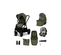COSATTO Giggle 4 - Travel System Bundle, Birth to 25kg, Pram, Pushchair, Carrycot & Tote i-Size Group 0+ Infant Carrier Car Seat & Base, Footmuff, Changing Bag. Compact & Easy Fold, Free Raincover