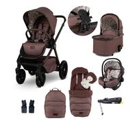 COSATTO Giggle 4 - Travel System Bundle, Birth to 25kg, Pram, Pushchair, Carrycot & i-Size Group 0+ Infant Carrier Car Seat & Base, Footmuff, Backpack, Free Raincover & Phone Holder (Bear Hug)