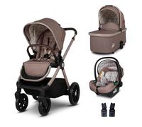 COSATTO Giggle 4 Travel System - 3 in 1 Travel System, 0-25kg Approx. 4 Years Old, Compact Fold, Pram, Pushchair, Carrycot, Seat Unit, i-Size Group 0+ Infant Carrier Car Seat & Raincover (Lollop)