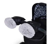 Cosatto Heated Pram Hand Muff Rechargeable Pushchair Stroller Glove Showerproof Leatherette (Black)
