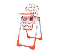 Cosatto Noodle 0+ Highchair | from Birth Reclining Cradle - Height Adjustable Feeding Seat | Compact Fold - Easy Clean Washable Pads & Two?Part Tray (Mister Fox)