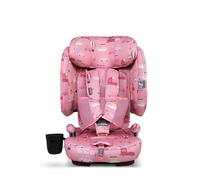 Cosatto On The Go Foldable Booster Car Seat, (Itchy Feet Rosy) | 15 Months-12 Years, ISOFIX, Side Impact Protection, Anti-Escape Harness, Ultra Compact, Lightweight with Portable Travel Bag