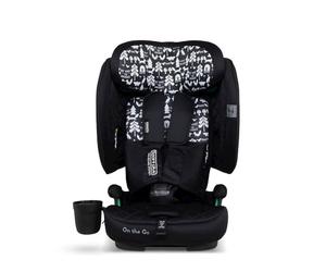 Cosatto On The Go Foldable Portable Travel Car Seat & Booster Car Seat | 15 Months-12 Years | ISOFIX, Side Impact Protection, Anti-Escape Harness, Ultra Compact & Lightweight, Bag (Silhouette)