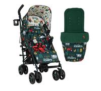 Cosatto Supa 3 Pushchair with Footmuff - Lightweight Stroller from Birth to 25Kg - Easy, Compact, Umbrella Fold, Large Shopping Basket, Carry Handle