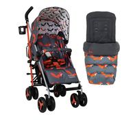 Cosatto Supa 3 Pushchair with Footmuff - Lightweight Stroller from Birth to 25Kg - Easy, Compact, Umbrella Fold, Large Shopping Basket, Carry Handle
