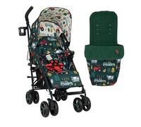 Cosatto Supa 3 Pushchair with Footmuff - Lightweight Stroller from Birth to 25Kg - Easy, Compact, Umbrella Fold, Large Shopping Basket, Carry Handle Footmuff (Old Macdonald)