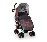 Cosatto Supa 3 Pushchair with Footmuff - Lightweight Stroller from Birth to 25Kg - Easy, Compact, Umbrella Fold, Large Shopping Basket, Carry Handle Footmuff (Charcoal Mister Fox)