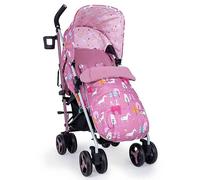 Cosatto Supa 3 Pushchair with Footmuff - Lightweight Stroller from Birth to 25Kg - Easy, Compact, Umbrella Fold, Large Shopping Basket, Carry Handle Footmuff (Dusky Unicorn Land)