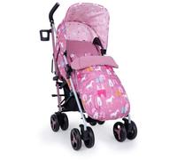 Cosatto Supa 3 Pushchair with Footmuff - Lightweight Stroller from Birth to 25Kg - Easy, Compact, Umbrella Fold, Large Shopping Basket, Carry Handle Footmuff, Dusky Unicorn Land