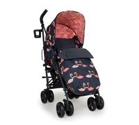 Cosatto Supa 3 Pushchair with Footmuff - Lightweight Stroller from Birth to 25Kg - Easy, Compact, Umbrella Fold, Large Shopping Basket, Carry Handle Footmuff, Pretty Flamingo