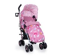 Cosatto Supa 3 Pushchair with Footmuff - Lightweight Stroller from Birth to 25Kg - Easy, Compact, Umbrella Fold, Large Shopping Basket, Carry Handle Footmuff, Dusky Unicorn Land