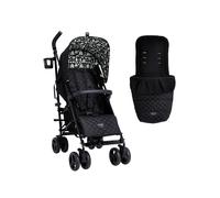 Cosatto Supa 3 Stroller, Silhouette (Black), Compact Baby Pushchair with Footmuff, From Birth to 25kg Toddler Buggy, Fold