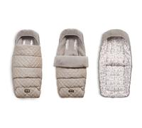 COSATTO Ultimate Footmuff, Cosy Toes with Storm Flap (Whisper) | for Latest Cosatto Wow 3 & Woosh 4 Prams and Strollers, Adjustable Length Windproof Footmuff, Summer Liner & Head Hugger