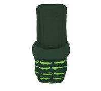 Cosatto Universal Footmuff - Cosy Toes, All Season Luxury Quilted Pram, Pushchair, Stroller Liner Liner, Washable, With Kangaroo Pouch For Hands (Green, Crocodile Smiles)