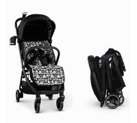 Cosatto Woosh City Travel Stroller - Compact Fold Baby Pushchair from Birth to 25kg - Lightweight Airline Compatible, One Hand Easy Fold, Large 8kg Shopping Basket, Raincover & Cup Holder (Silhouette)
