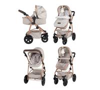 Cosatto Wow 3 in 1 Dolls Pram Travel System Bundle Whisper