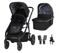 Cosatto Wow 3 Pram and Pushchair - Travel System with Carrycot, 25kg Seat Unit, Compact Fold with Seat Attached, Ventilated Carrycot, UPF100+ Hood, Raincovers, Luxury Design (Silhouette)