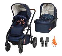Cosatto Wow 3 Pram and Pushchair - Travel System with Carrycot, 25kg Seat Unit, Compact Fold with Seat Attached, Ventilated Carrycot, UPF100+ Hood, Raincovers, Luxury Design (Doodle Days)