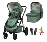 Cosatto Wow 3 Pram and Pushchair - Travel System with Carrycot, 25kg Seat Unit, Compact Fold with Seat Attached, Ventilated Carrycot, UPF100+ Hood, Raincovers, Luxury Design (Meadow)