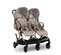 Cosatto Yo Double Baby Pushchair for Newborn & Toddler | Toddler - Birth - 25kg | Lightweight Compact Fold Twin Stroller, UPF 100+ Sun Protection, Raincover Included, Storage Basket (Lollop)